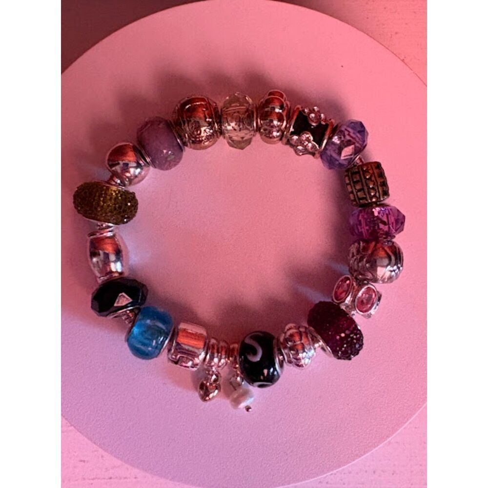 Multicolor DIY Charm Bracelet with 20 Charms - Picture 3 of 6